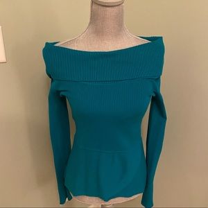 Beautiful off the shoulder or cowl neck sweater